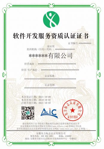 软件开发服务资质认证